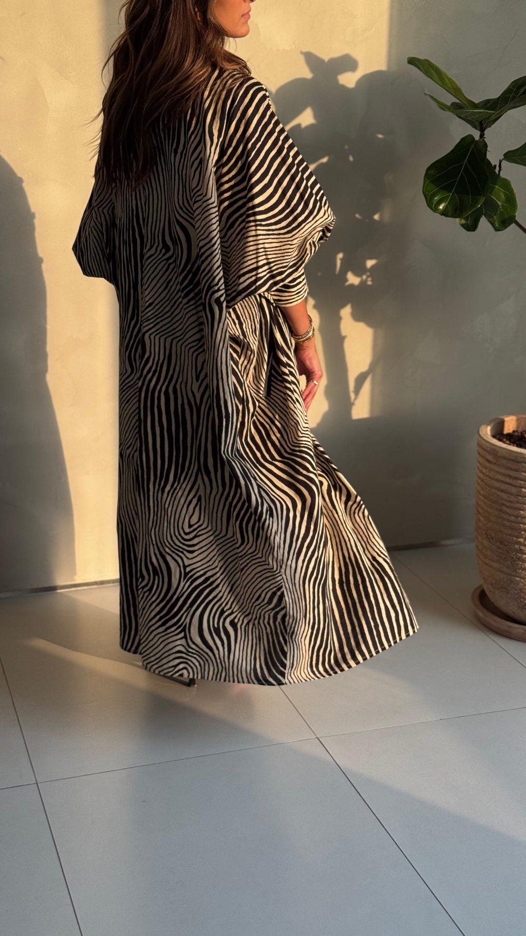 Zebra Maxi Cardigan